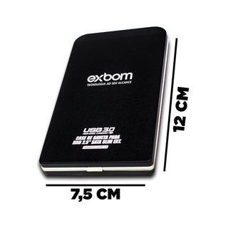 Case Hd Externo 3tb Sata 2.5 Usb 3.0 Exbom Slim Pc Notebook
