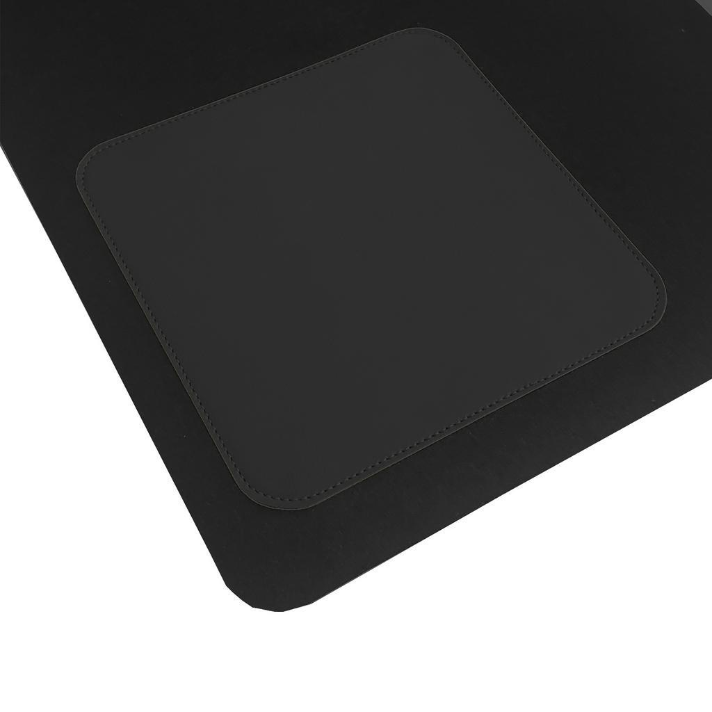 Desk Pad Feltro Grande com Mouse Pad Couro Preto
