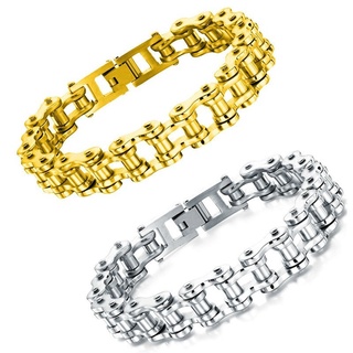 1 PCS Classic Fashion Punk Bicicleta Pulseira Masculina Hip Hop Jewelry (Largura : 6mm/10mm)
