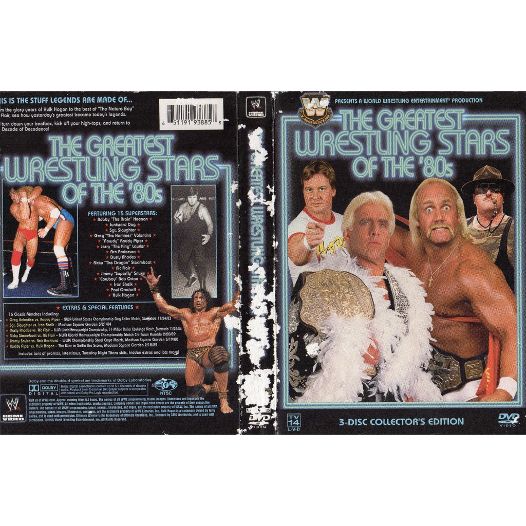 The best wrestling stars of the 80's Hulk hogan ric flair 3 dvds wwe