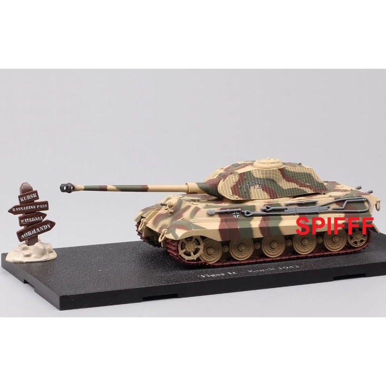 Miniatura Carro de Combate Tanque Alemão Tiger II 2 Guerra Mundial Kursk 1943 Ardenas 1944 1:72
