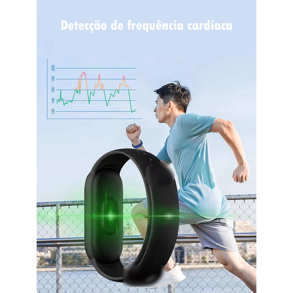 Relógio Smartwatch Smartband Pressão Corrida Bicicleta Fitin