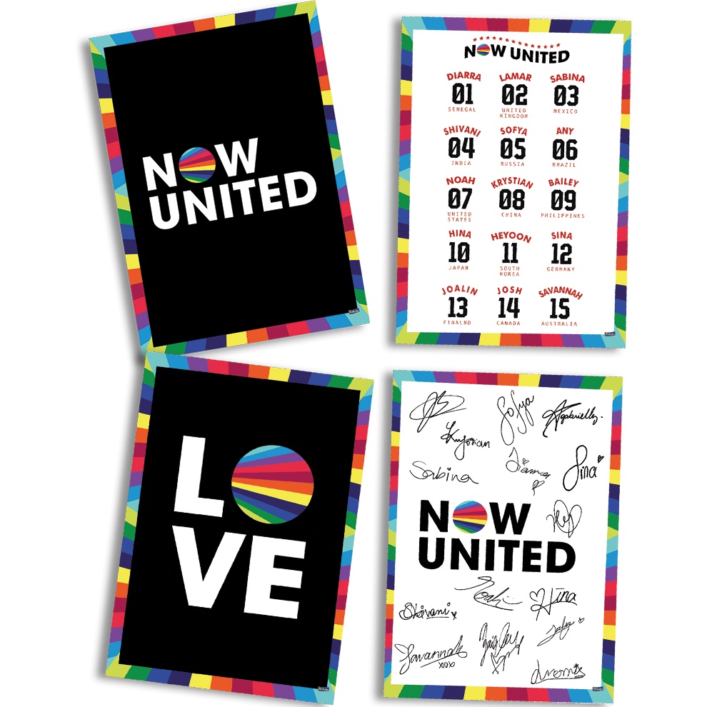 Quadros Decorativos para festa Now United 4 uni - Festcolor - Inspire sua Festa Loja