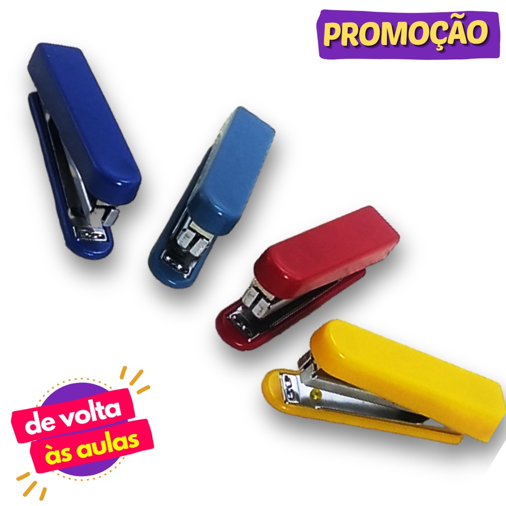 Mini Grampeador Escolar Colorido