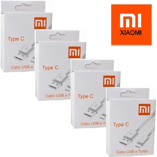 Kit 4 Cabos Xiaomi para Carregador Tipo C Redmi Note 8 9 Mi8 Mi9 Mi10 Mi11 Pro Lite