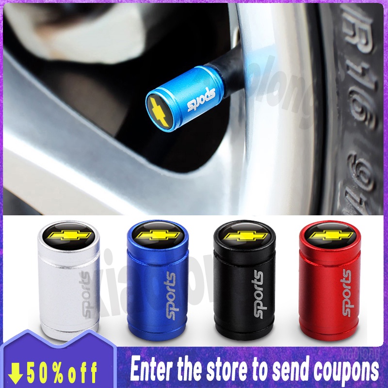 4Pcs Para Chevrolet Válvula De Pneu De Carro Capa / Roda válvula do pneu de boné / bicicleta carro For Chevrolet em Oferta na Shopee