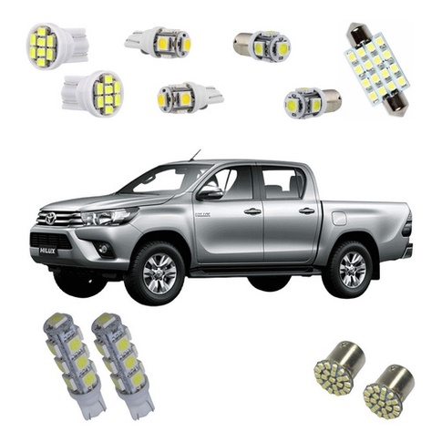Kit Lampadas Led Luz Branca Hilux Pingo Teto Placa Ré Farol em Oferta na Shopee