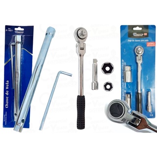 Chave De Vela Catraca Universal Longa 30cm De 16mm Ou 21mm Com Cabo Auxiliar Catraca Articulada em Oferta na Shopee