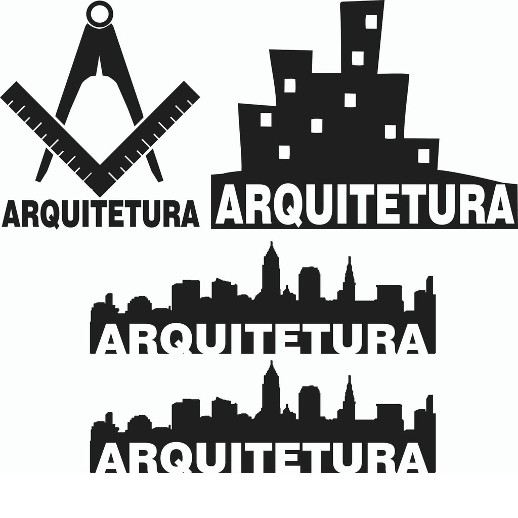 Adesivo Arquitetura kit c/ 4 adesivos para carro Arquitetura