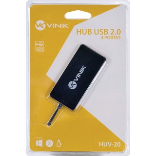 Hub Usb 2.0 Com 4 Portas Cabo 1.2 Mt Vinik Huv-20 P/ Tv E Pc