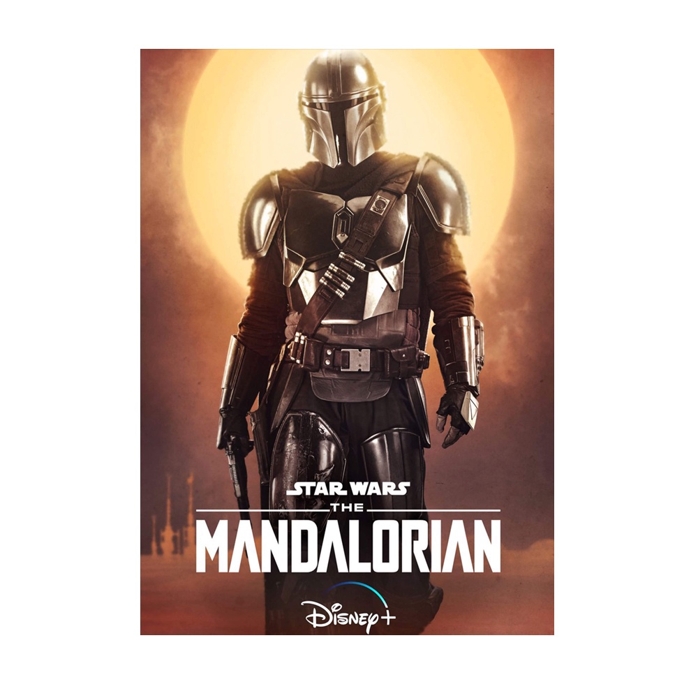 Placa Decorativa Quadro Decorativo Star Wars O Mandaloriano The Mandalorian Tamanho 21 x 30 cm