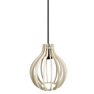 Luminária Pendente De Mdf Bolinha Com Regulagem De Altura em Oferta na Shopee