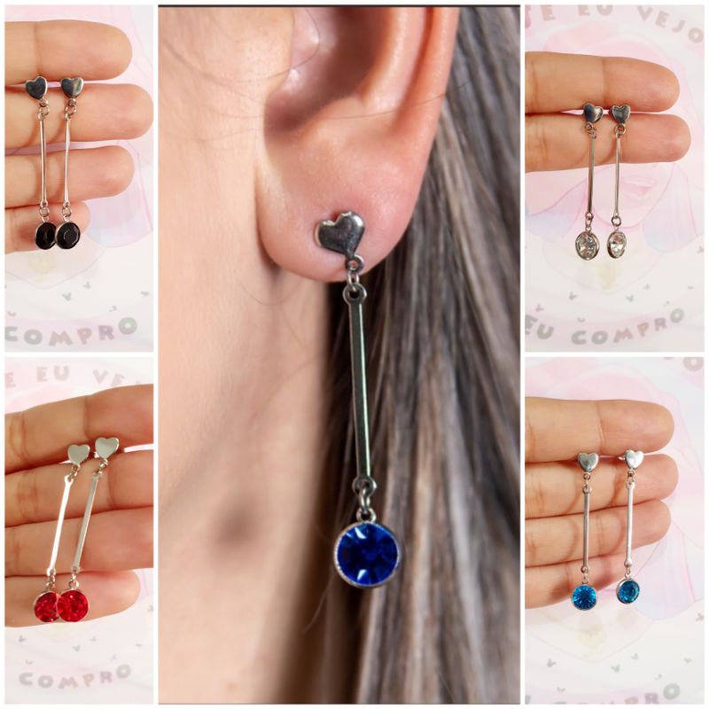 Brinco Pedra Vermelha Femininos: Onde Comprar | BuscaProdutos