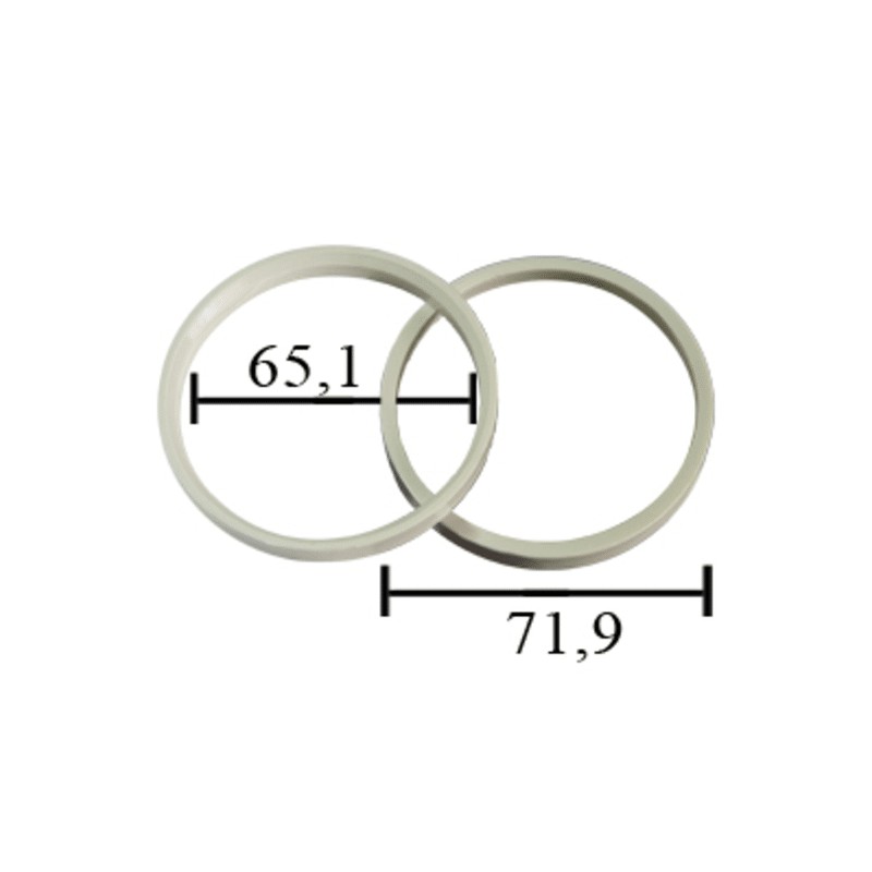 Anel roda Centralizador P/ Roda Esportiva Linha peugeot branco 71,9mmx65,1mm jogo 04 peças