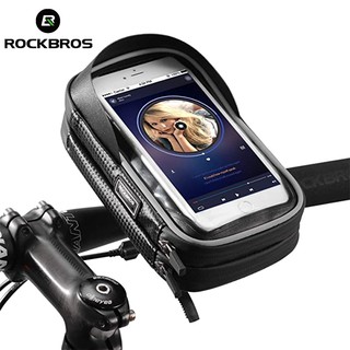 ROCKBROS Bolsa Bicicleta Motocicleta Suporte Para Telefone Móvel Tela Sensível Ao Toque Protetores De Celular À Prova De Chuva