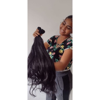 Cabelo Bio Humano Liso ondulado 280gr/65cm em Oferta na Shopee