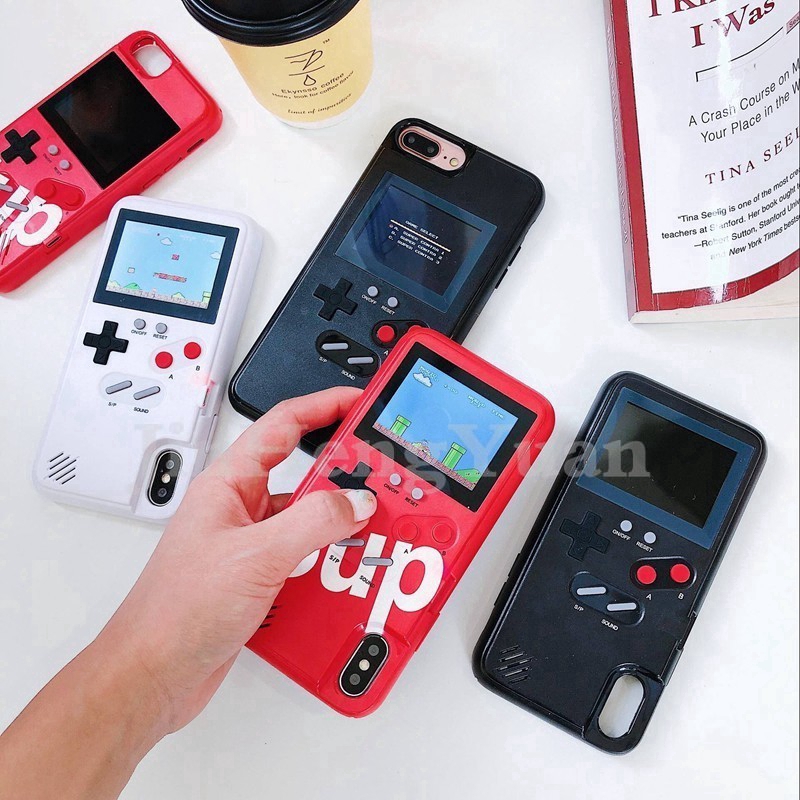 Capa de Celular com Console de Jogos Portáteis de Tela Colorida para IPhone 6 /6 S /7 /8 Plus X /XS MAX /XR 11 Pro 11 12 12 pro max case