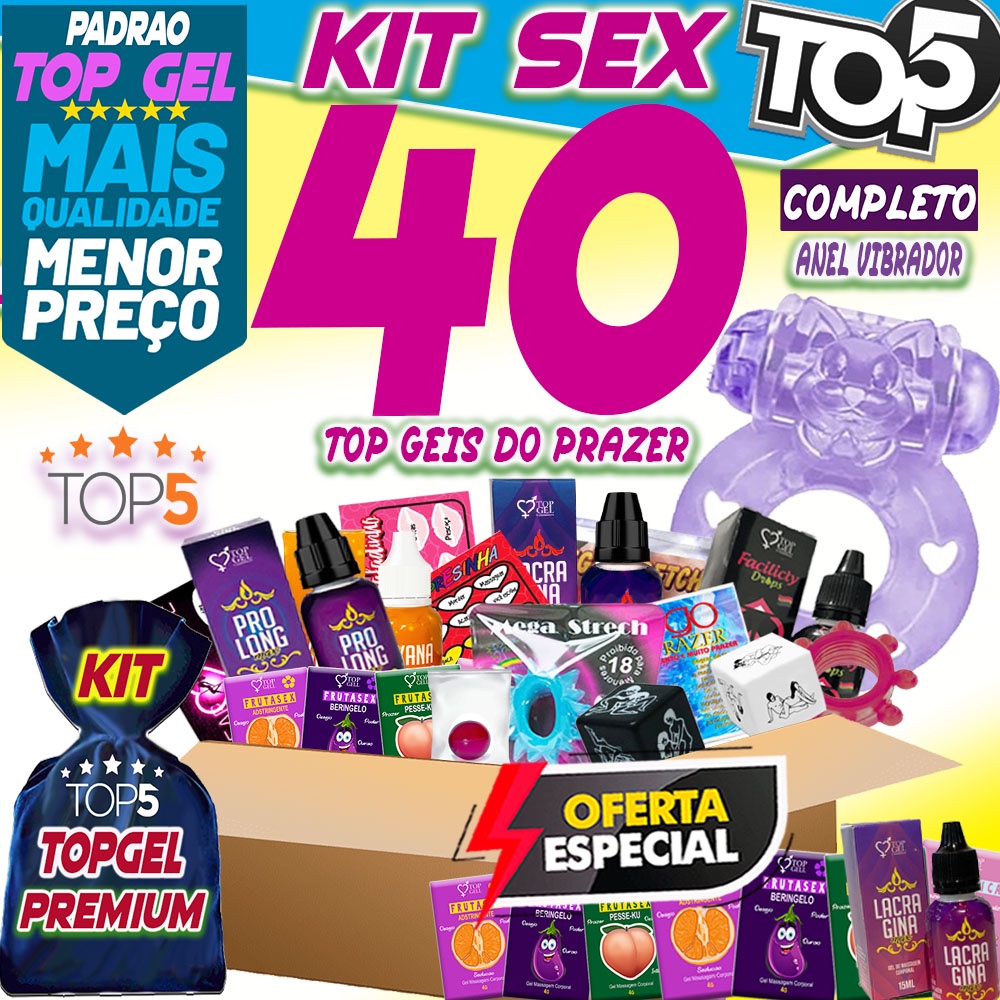 Kit Sex Shop 40 Itens Eróticos De Kit Sexy Shop Produtos Com Melhor Preço Escorrega O Preço 1655
