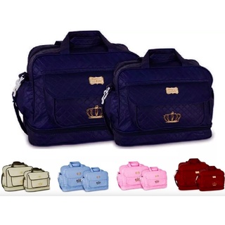 Kit Bolsa Maternidade Bebê Coroa Menina Menino Mave