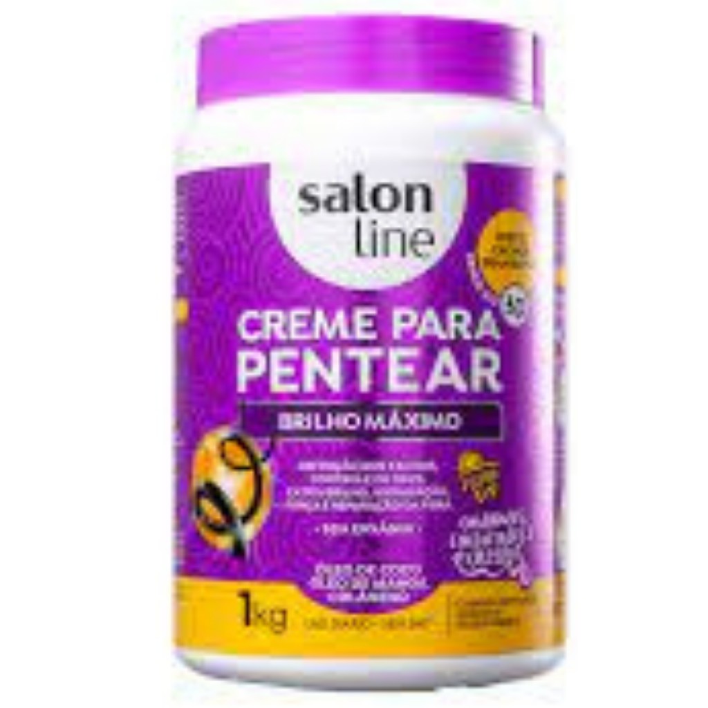 Creme Para Pentear Salon Line Cachos Ondulados E Crespos Brilho Maximo Roxo 1kg Shopee Brasil