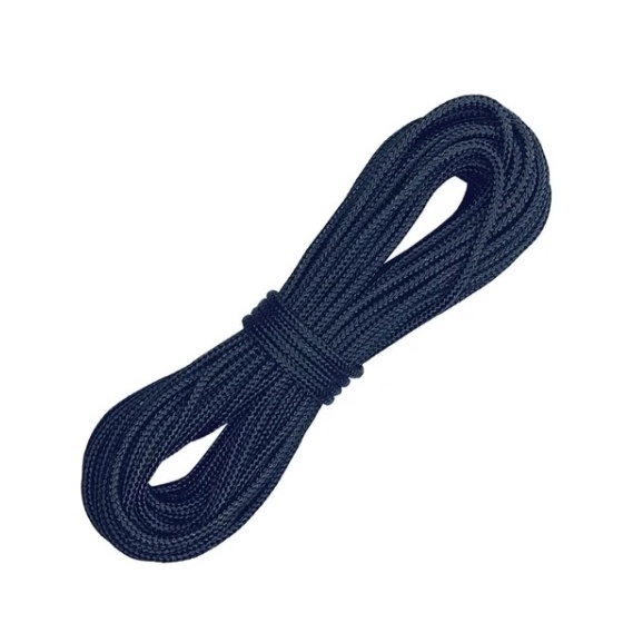 Corda Preta em Polipropileno 4mm Para Varal De Teto Varal de Quintal Apto Uso Geral Rolinho **