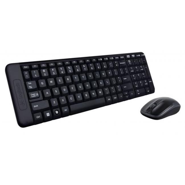 Kit Teclado e Mouse Logitech MK220 USB Wireless Preto, 920-004431