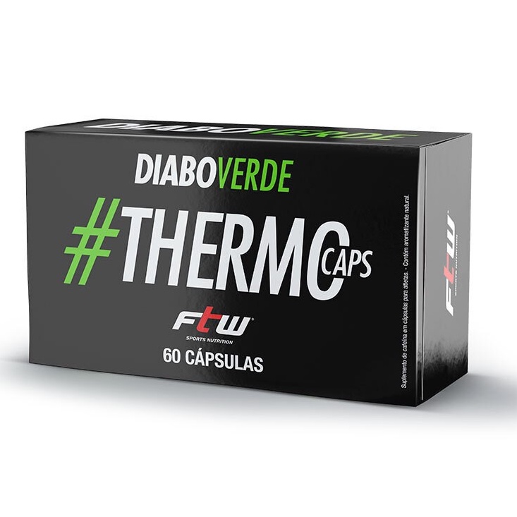 Diabo Verde Pre Treino Termogenico 60 Capsulas - FTW