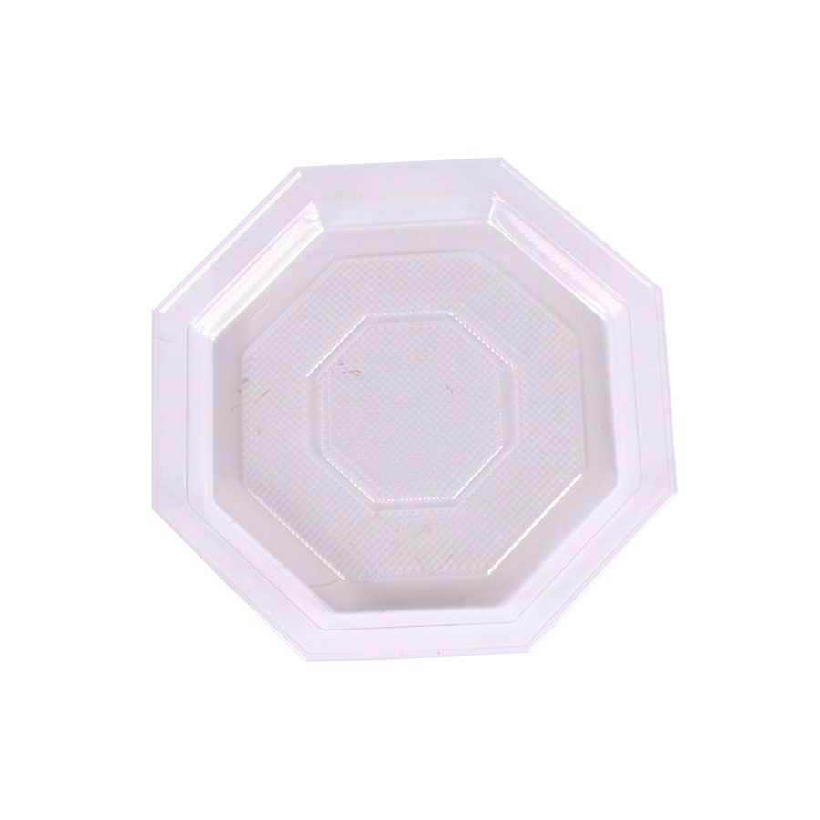 Prato Oitavado Descartável P22 Cristal com 10und 932/500