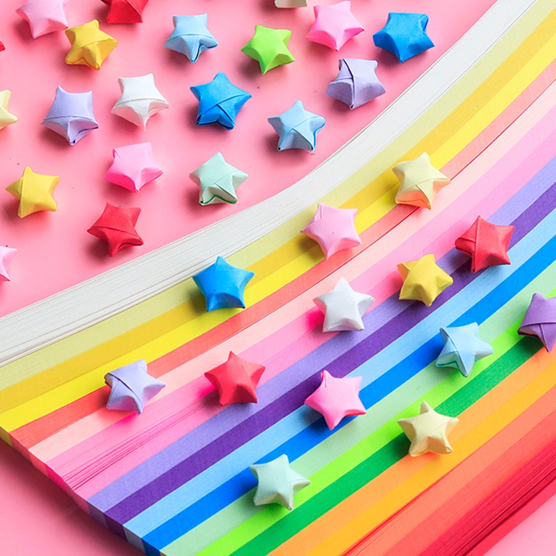 1350Pcs Lucky Star Paper Origami Papel De Artesanal Tiras De Enchimento