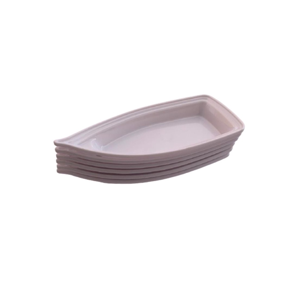 Kit 06 Barca Barco para Açaí Sushi Sashimi Bandeja 22 Branco