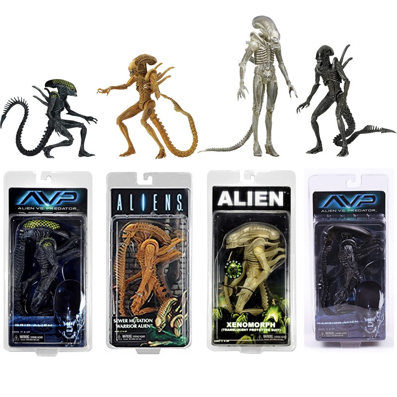 NECA Grid Alien Xenomorph Warrior AVP 7" Action Figure 1:12 Aliens Series 7 New - Foto 9