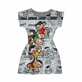 Vestido Estampado Adulto ou Infantil - Personagens Gibi