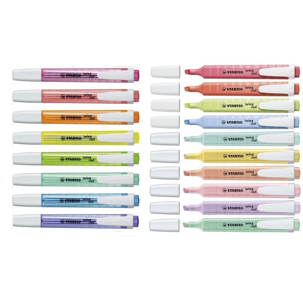 Caneta Marca Texto Stabilo Swing Cool Neon Tom Pastel Novas Cores Original