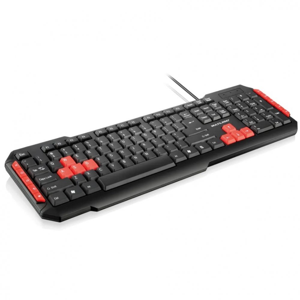 Teclado Multimídia Gamer Red Keys Usb Multilaser