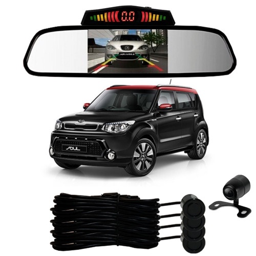 Sensor De Ré + Espelho Camera Ré Kia Soul Preto em Oferta na Shopee