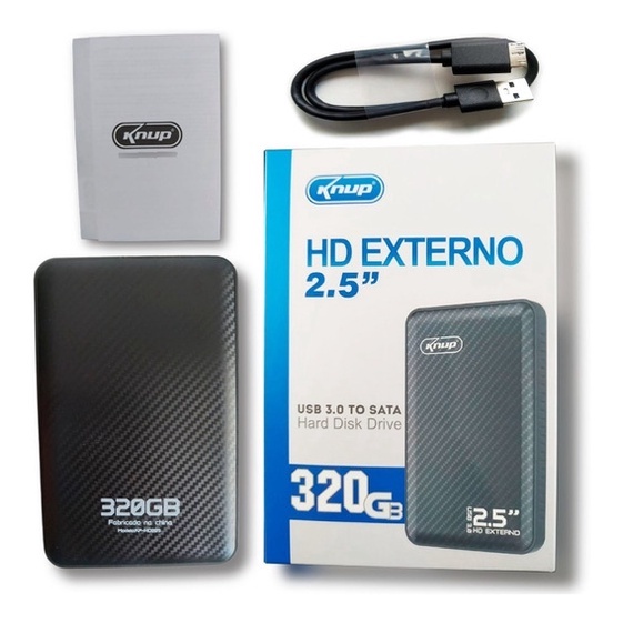 Hd Externo P/ Armazena Kp-hd808 250gb Slim Interface Usb 3.0