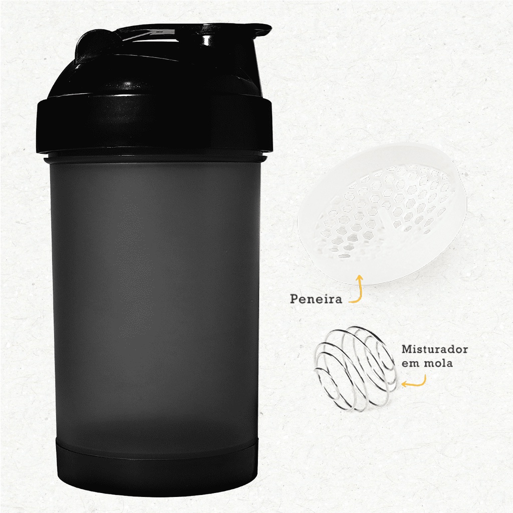 Coqueteleira / Shakeira 1 DOSE + Mola + Peneira - Academia - NOVIDADE!!! em Oferta na Shopee