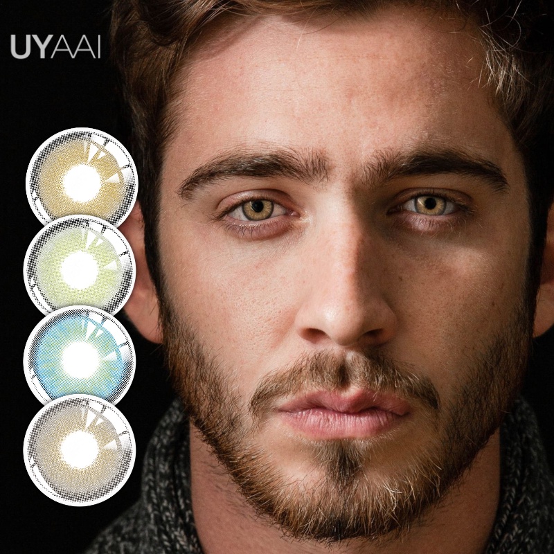 UYAAI 2 Pçs/1 Par Lentes De Contato Com Lente Verde Azul Para Maquiagem