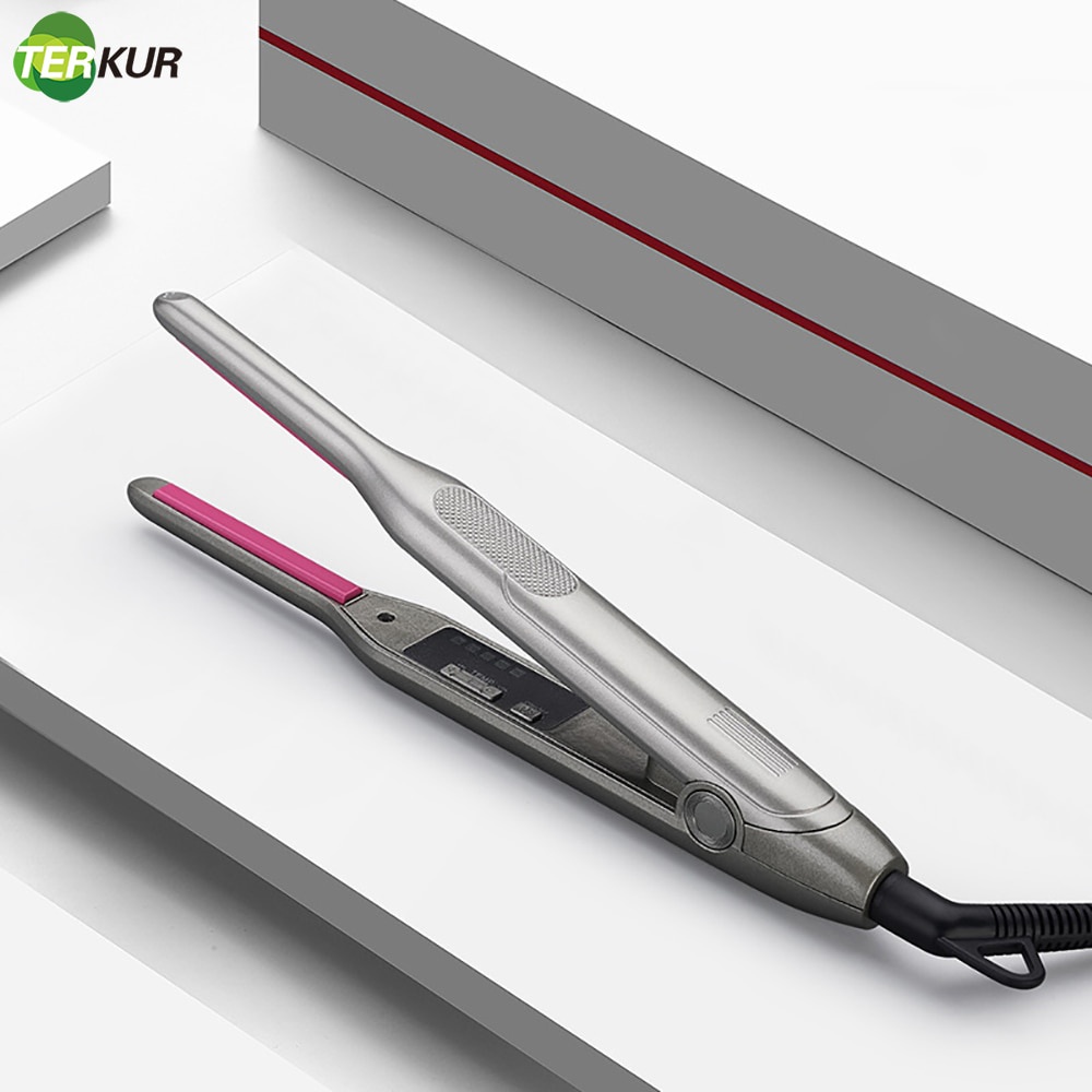 Nova 2 Em 1 Profissional Chapinha Para O Cabelo Curto Curling Ferro Alisador De Cabelo Led Alisador De Cabelo Barba Cerâmica