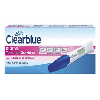 Clear blue teste de gravidez com indicador de semanas de gravidez resultado rápido em Oferta na Shopee