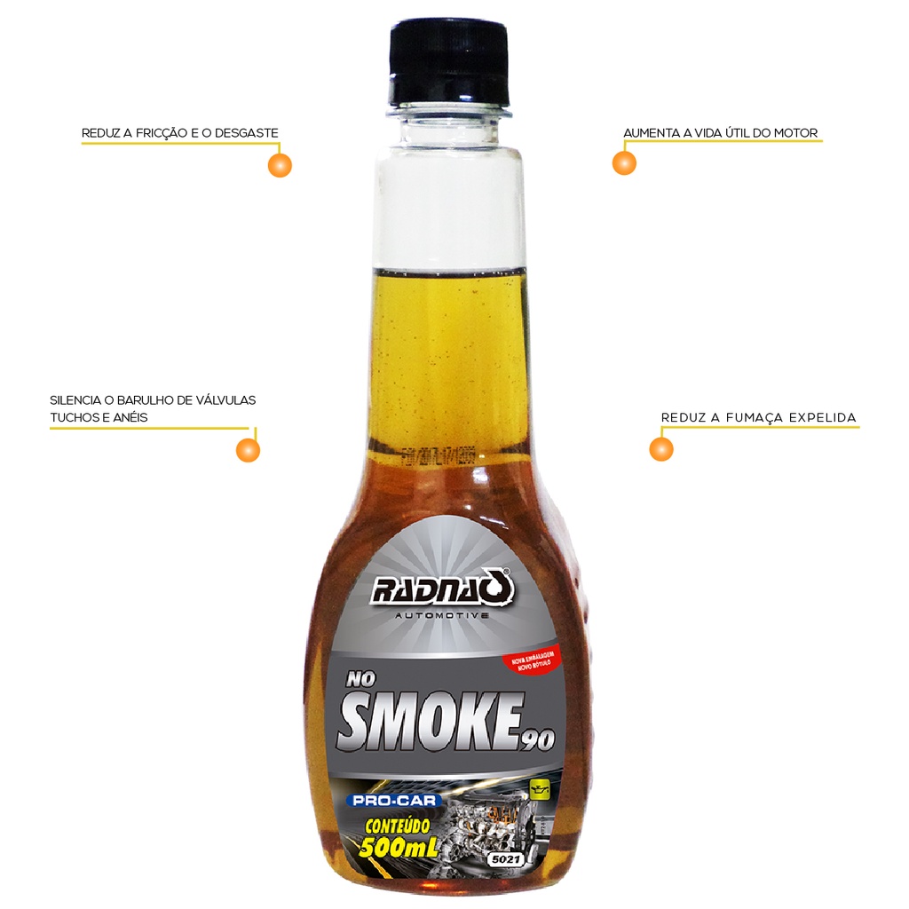 Aditivo Lubrificante Motor No Smoke 500ml Alcool Gas Gnv