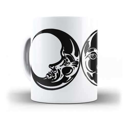 Caneca Wicca Lua Trina Lua Tríplice Deusa Wicca Bruxaria