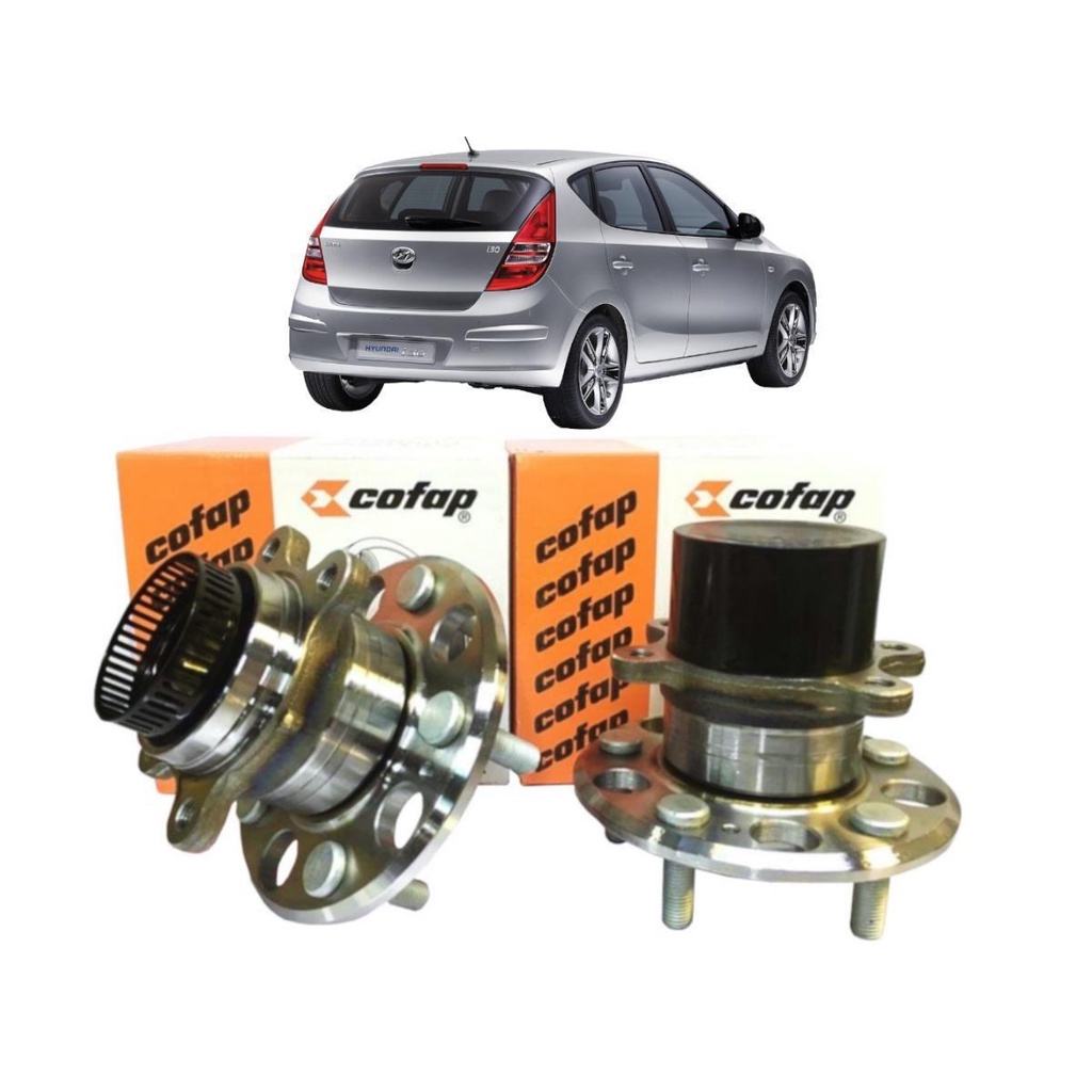 Kit 2 Cubo Roda Traseira I30 2007 A 2013 Com Rolamento C Abs