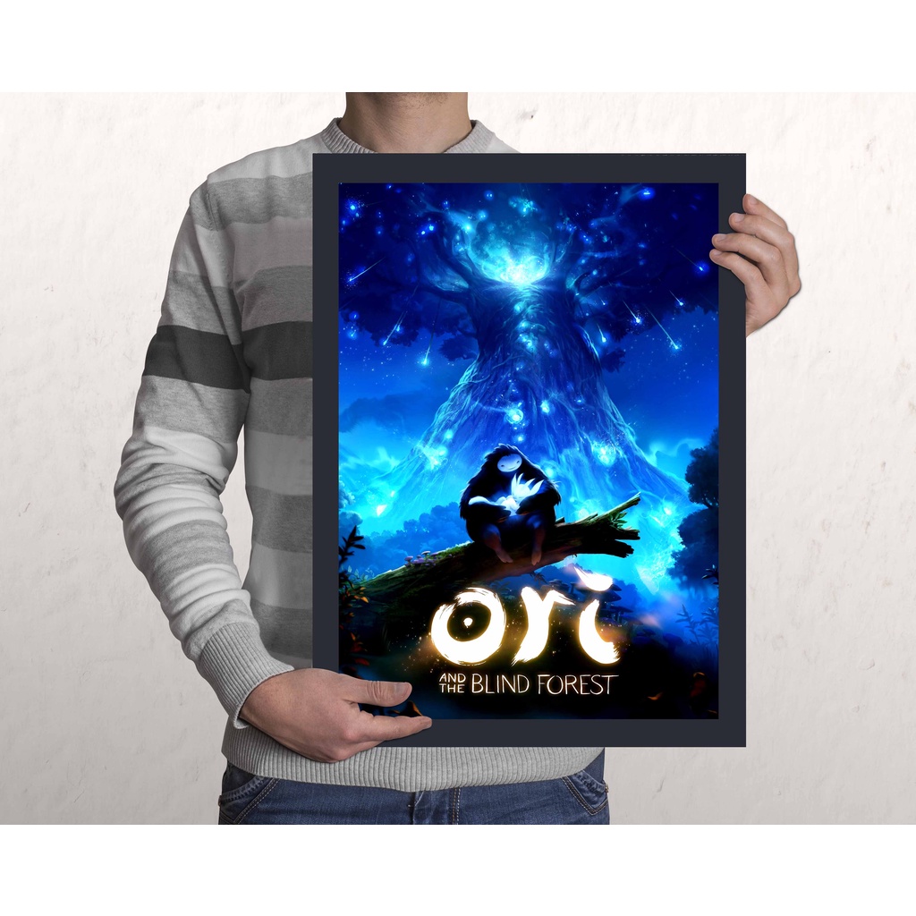 Quadro Ori and the Blind Forest A3 - com Acrílico Na Frente (Tamanho 45.5 X 33 Cm) Quadro Gamer