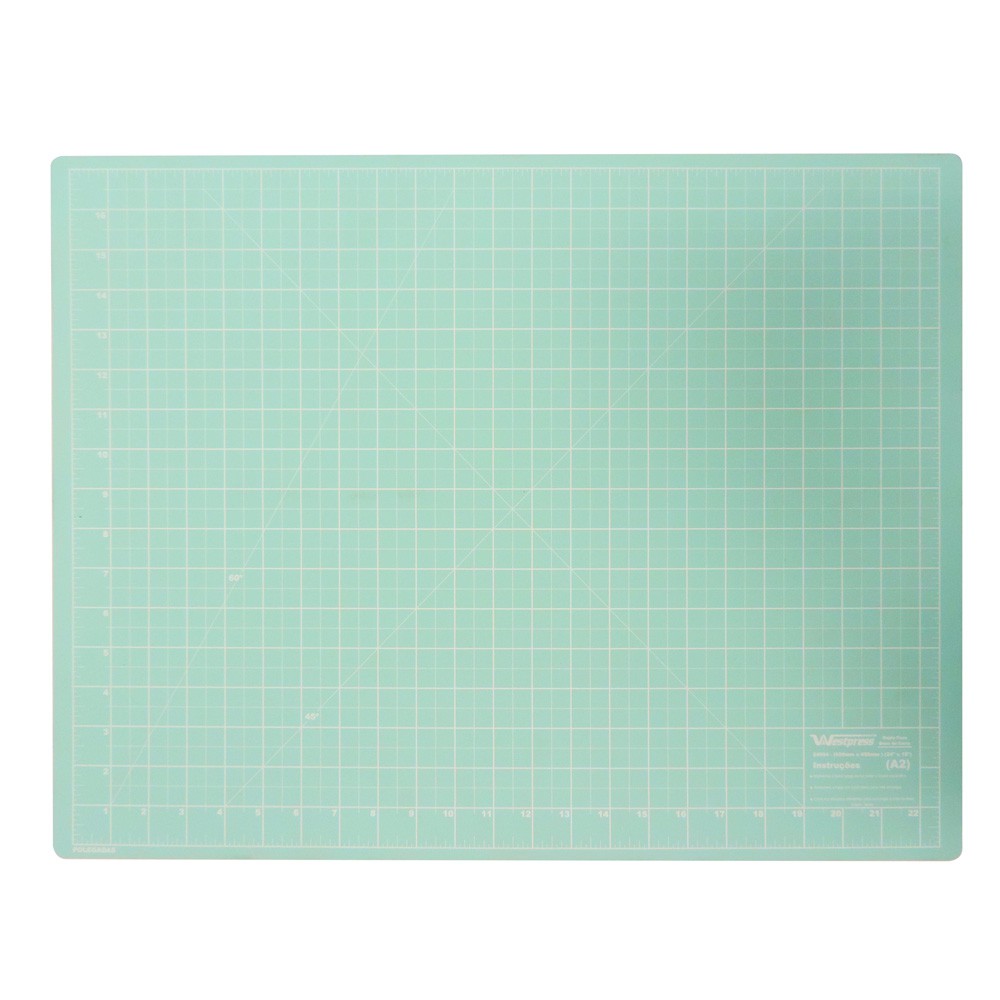 Base para Corte de Tecidos Patchwork e Scrapbook Frente e Verso 60 X 45 - Azul Turquesa