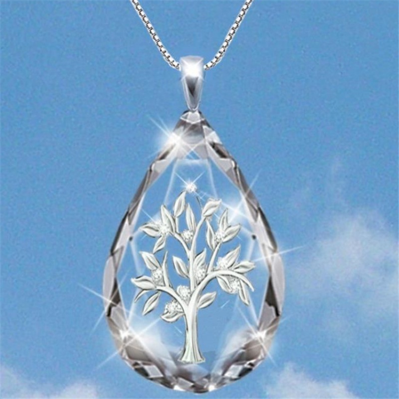 Pingente Árvore Da Vida De Cristal Natural/Acessórios Femininos