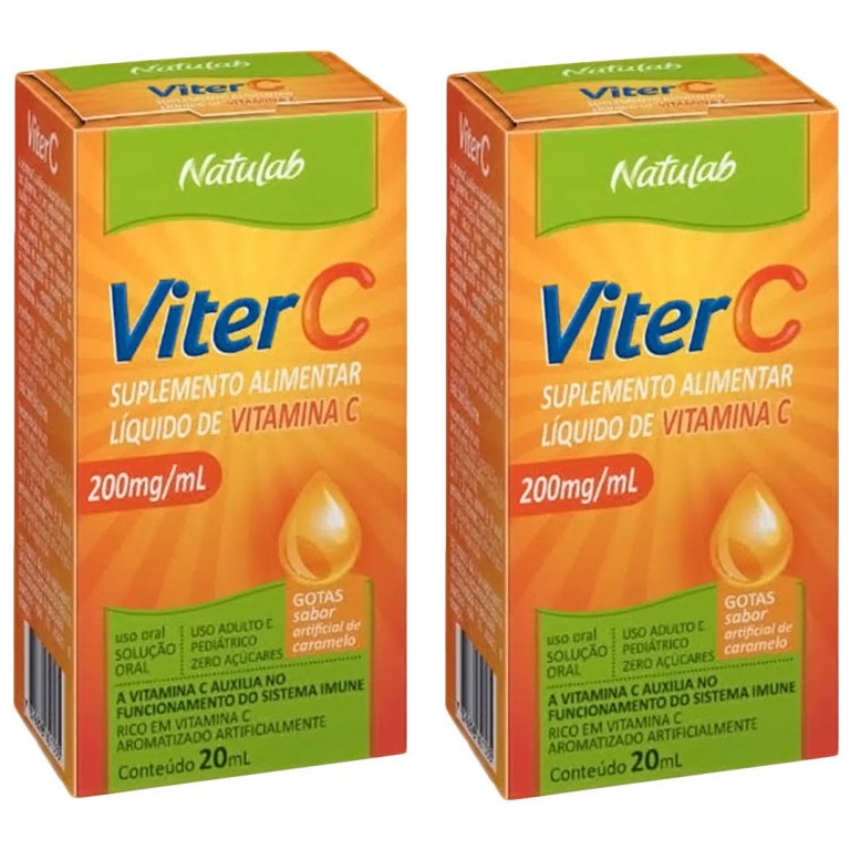 Vitamina C gotas 20mL laranja adulto criança infantil ascórbico imunidade previne gripe resfriado pandemia
