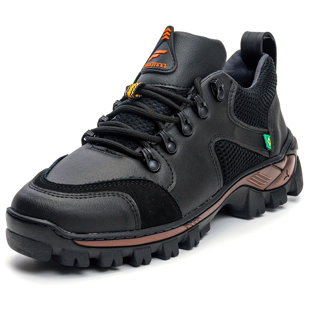 Coturno Masculino Bota Trilha Resistente Cano Baixo