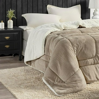 Coberdrom Alaska Queen com Sherpa pele de Carneiro e Manta Soft - Maxdecor