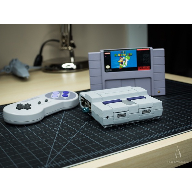 Case Raspberry Pi 2/3 Snes Retro Game Super Nintendo Impresso em 3D